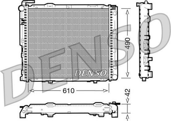 Denso DRM17036 - Radiator, engine cooling autospares.lv