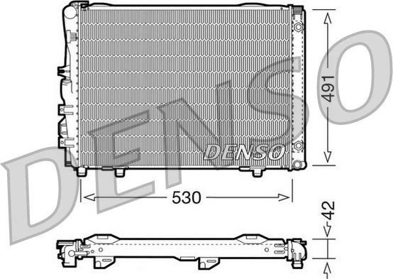 Denso DRM17030 - Radiator, engine cooling autospares.lv