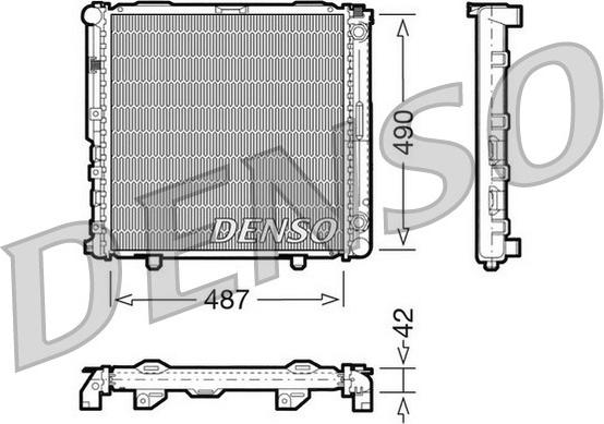 Denso DRM17031 - Radiator, engine cooling autospares.lv