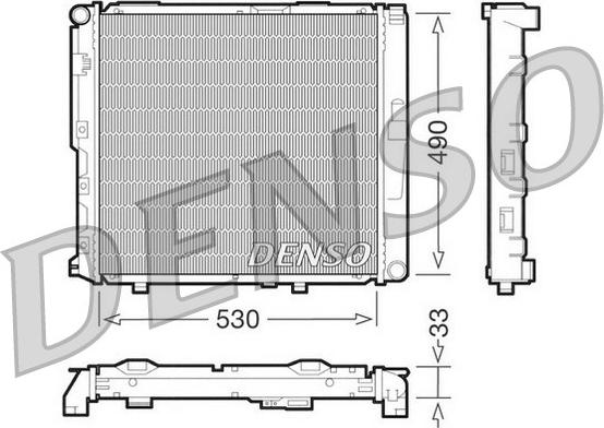 Denso DRM17038 - Radiator, engine cooling autospares.lv