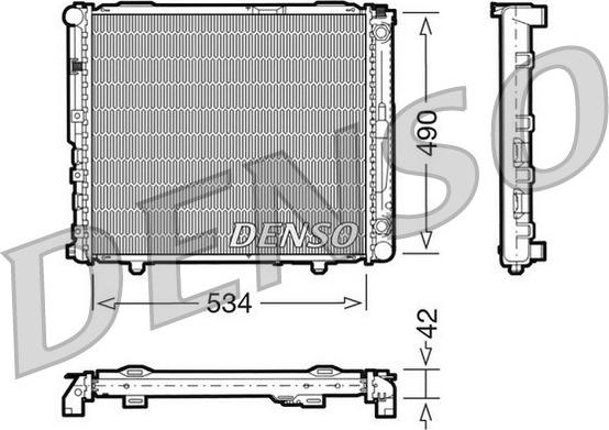 Denso DRM17032 - Radiator, engine cooling autospares.lv