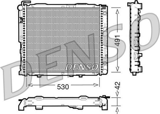 Denso DRM17037 - Radiator, engine cooling autospares.lv