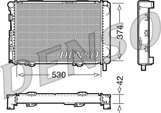 Denso DRM17025 - Radiator, engine cooling autospares.lv