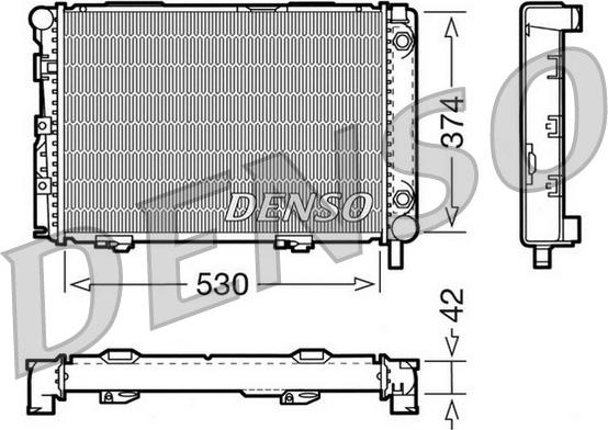 Denso DRM17026 - Radiator, engine cooling autospares.lv