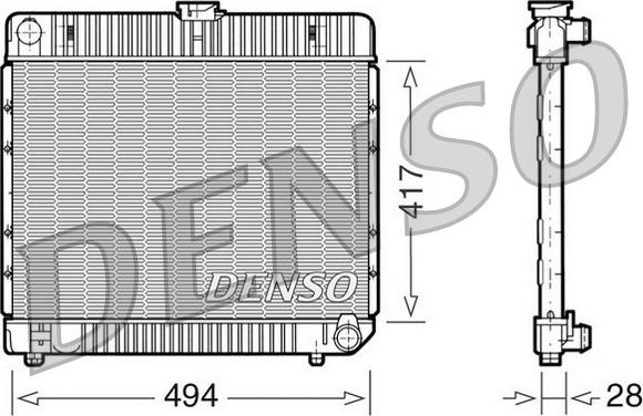 Denso DRM17020 - Radiator, engine cooling autospares.lv