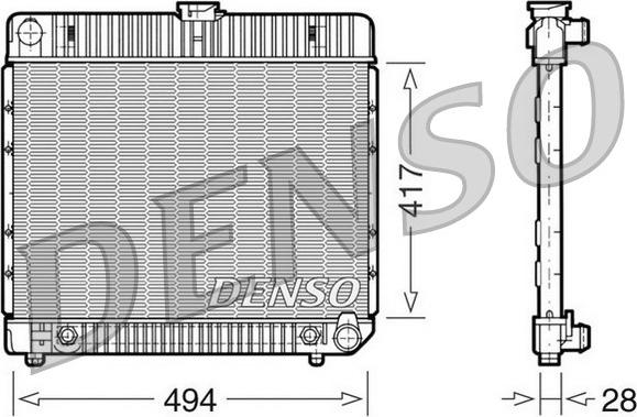 Denso DRM17021 - Radiator, engine cooling autospares.lv