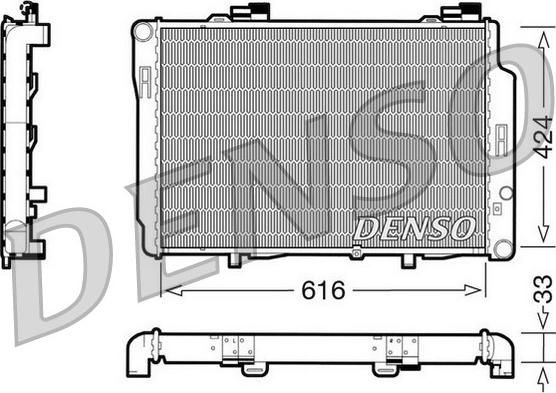 Denso DRM17070 - Radiator, engine cooling autospares.lv