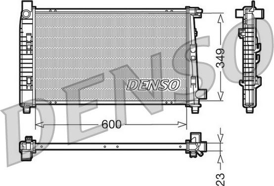 Denso DRM17100 - Radiator, engine cooling autospares.lv