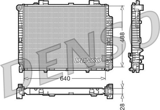 Denso DRM17101 - Radiator, engine cooling autospares.lv