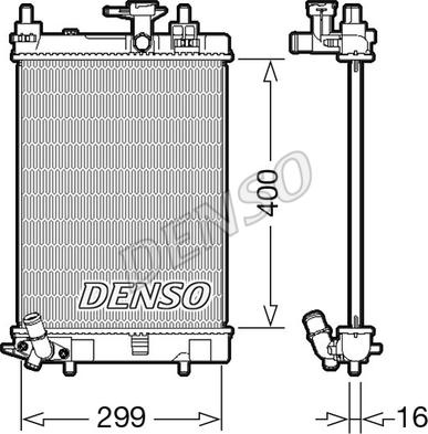 Denso DRM35003 - Radiator, engine cooling autospares.lv