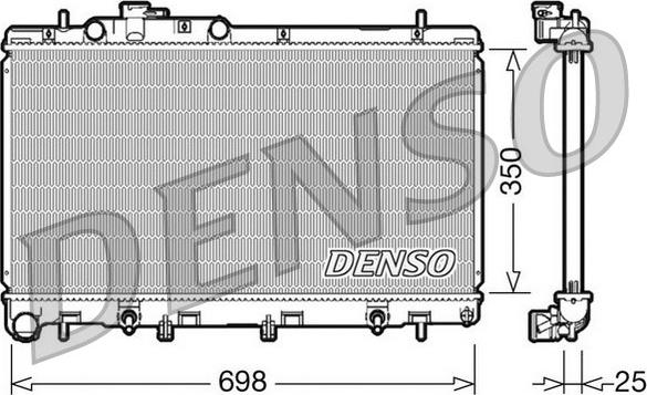 Denso DRM36011 - Radiator, engine cooling autospares.lv