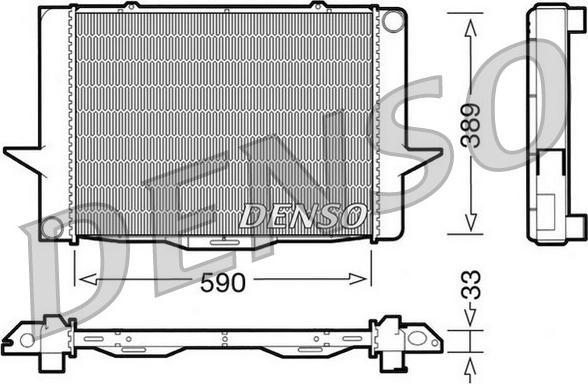 Denso DRM33040 - Radiator, engine cooling autospares.lv