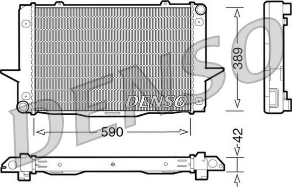 Denso DRM33043 - Radiator, engine cooling autospares.lv