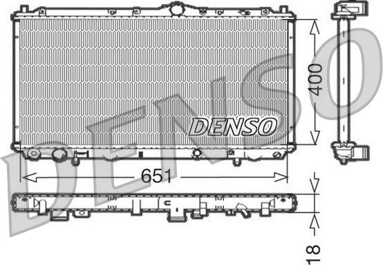 Denso DRM33061 - Radiator, engine cooling autospares.lv