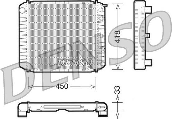 Denso DRM33005 - Radiator, engine cooling autospares.lv