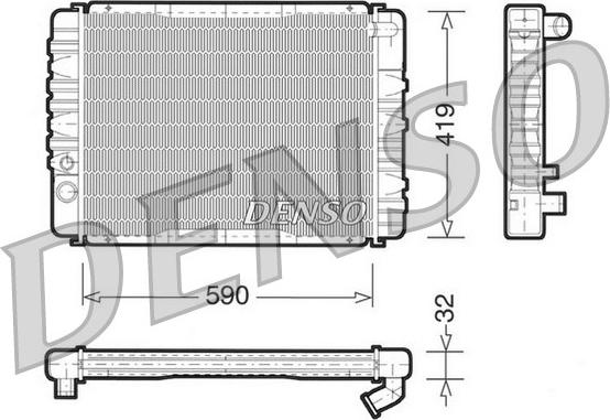 Denso DRM33001 - Radiator, engine cooling autospares.lv