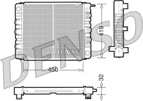 Denso DRM33002 - Radiator, engine cooling autospares.lv