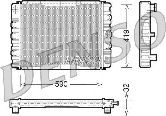 Denso DRM33030 - Radiator, engine cooling autospares.lv