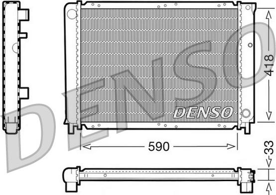 Denso DRM33031 - Radiator, engine cooling autospares.lv