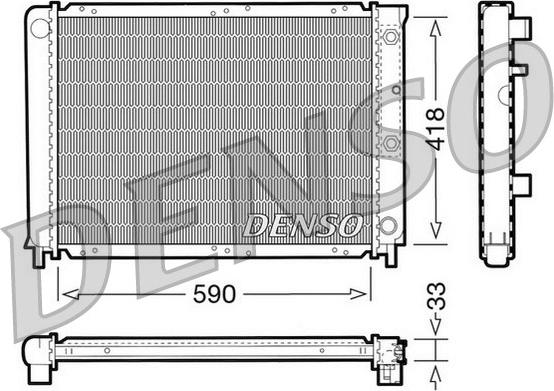 Denso DRM33032 - Radiator, engine cooling autospares.lv