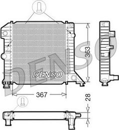 Denso DRM33020 - Radiator, engine cooling autospares.lv