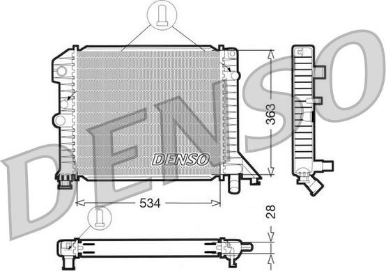 Denso DRM33021 - Radiator, engine cooling autospares.lv