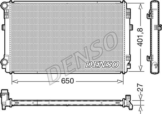 Denso DRM32048 - Radiator, engine cooling autospares.lv