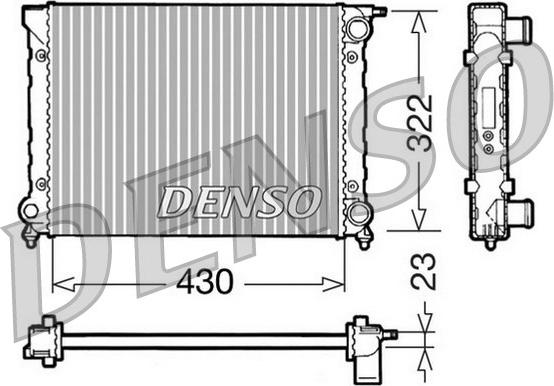 Denso DRM32004 - Radiator, engine cooling autospares.lv