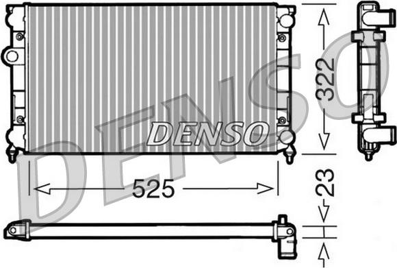 Denso DRM32006 - Radiator, engine cooling autospares.lv