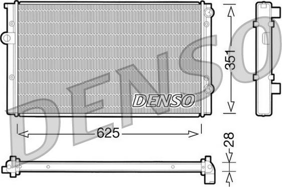 Denso DRM32008 - Radiator, engine cooling autospares.lv