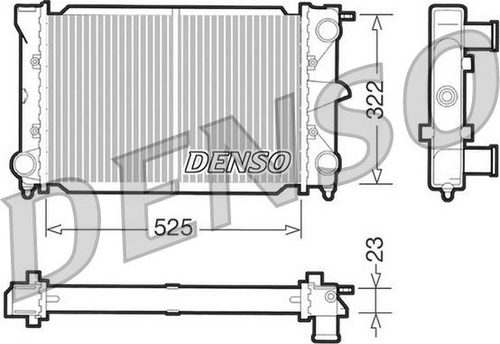 Denso DRM32003 - Radiator, engine cooling autospares.lv