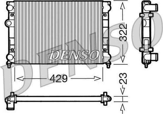 Denso DRM32007 - Radiator, engine cooling autospares.lv