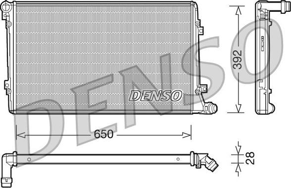 Denso DRM32019 - Radiator, engine cooling autospares.lv