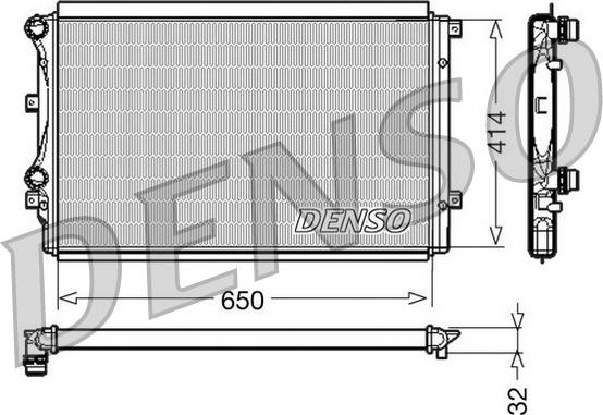 Denso DRM32015 - Radiator, engine cooling autospares.lv