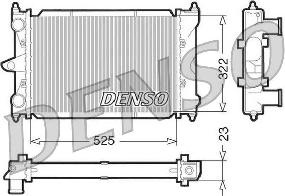 Denso DRM32034 - Radiator, engine cooling autospares.lv