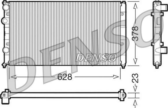 Denso DRM32035 - Radiator, engine cooling autospares.lv