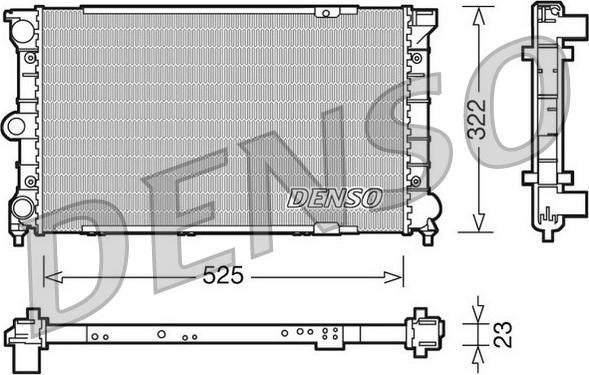 Denso DRM32031 - Radiator, engine cooling autospares.lv