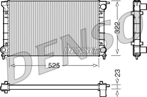 Denso DRM32024 - Radiator, engine cooling autospares.lv