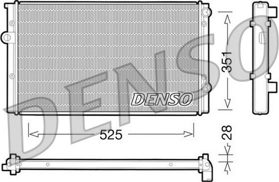 Denso DRM32028 - Radiator, engine cooling autospares.lv