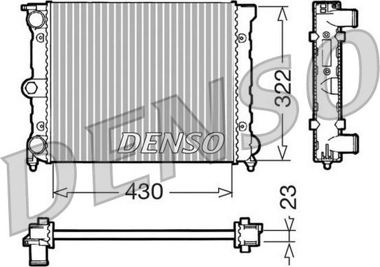 Denso DRM32022 - Radiator, engine cooling autospares.lv