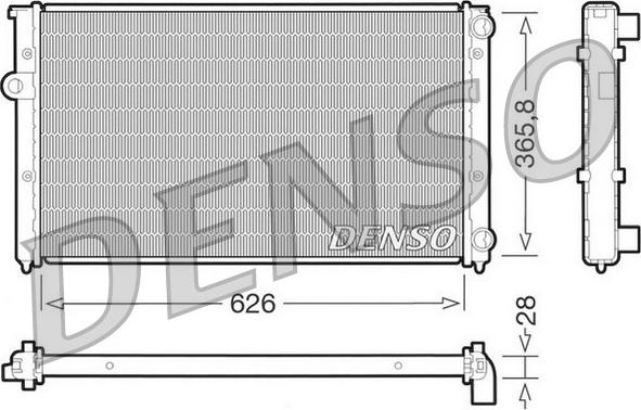 Denso DRM32027 - Radiator, engine cooling autospares.lv