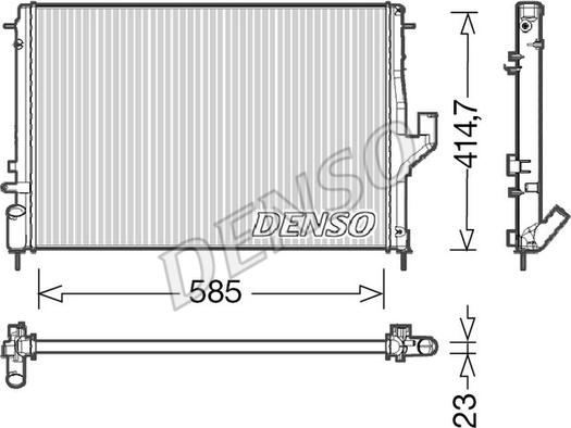 Denso DRM37001 - Radiator, engine cooling autospares.lv