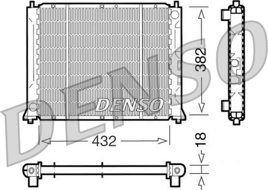 Denso DRM24004 - Radiator, engine cooling autospares.lv