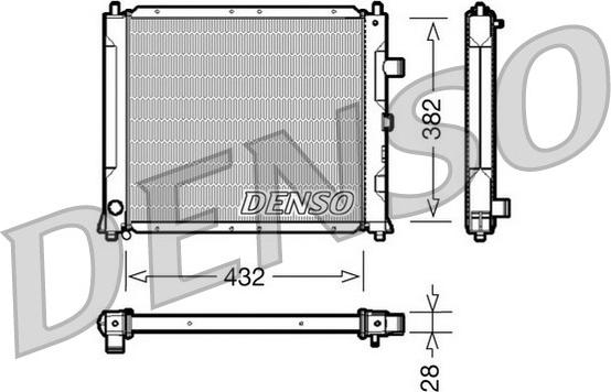 Denso DRM24013 - Radiator, engine cooling autospares.lv