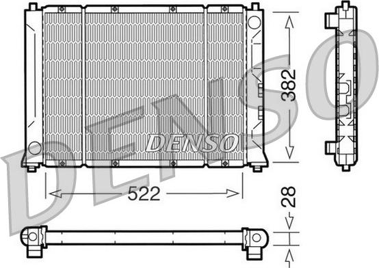 Denso DRM24012 - Radiator, engine cooling autospares.lv