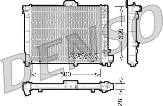 Denso DRM25008 - Radiator, engine cooling autospares.lv