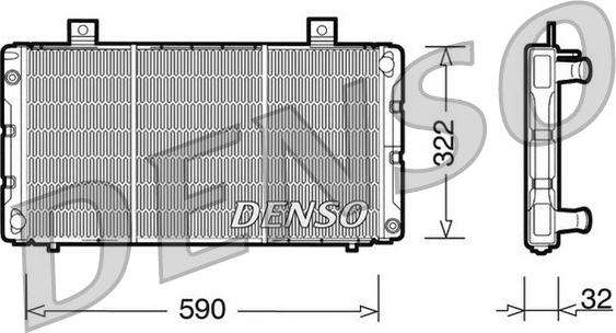 Denso DRM25003 - Radiator, engine cooling autospares.lv