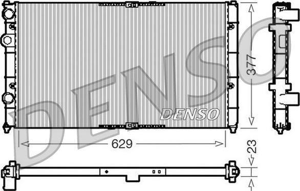 Denso DRM26040 - Radiator, engine cooling autospares.lv