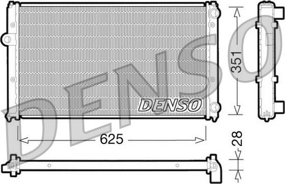 Denso DRM26001 - Radiator, engine cooling autospares.lv