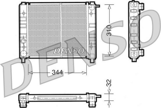 Denso DRM26003 - Radiator, engine cooling autospares.lv